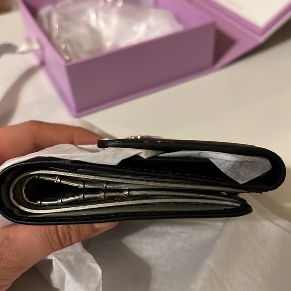 NWT Femme De Cupcakes Black Compact Bifold Wallet - Picture 7 of 7